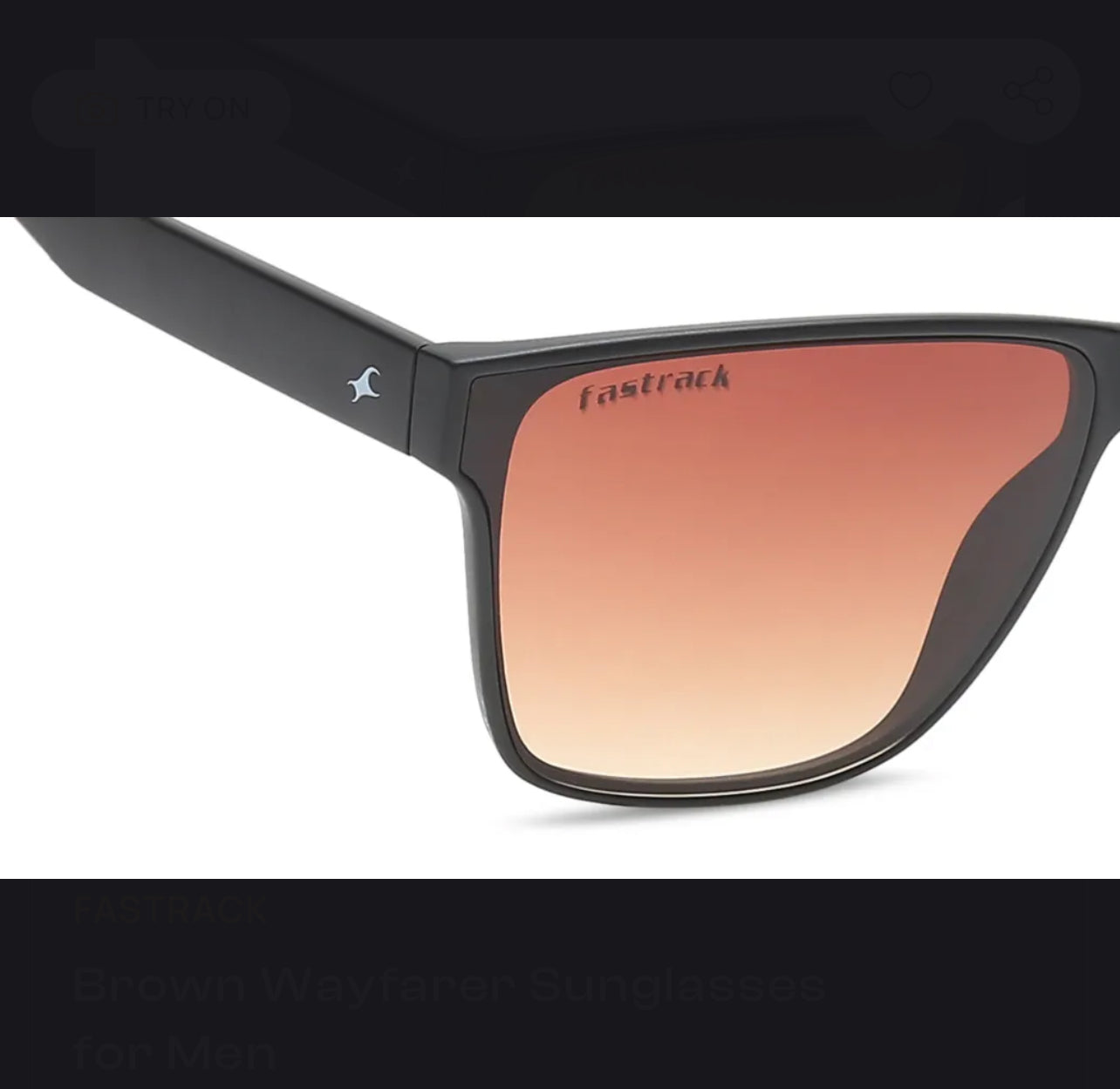 Fastrack Brown Wayfarer Sunglasses for Men P413BR2V