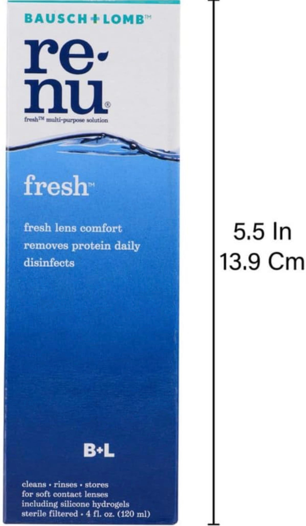 Bausch & Lomb Renu Fresh Contact Lens Solution 120ml