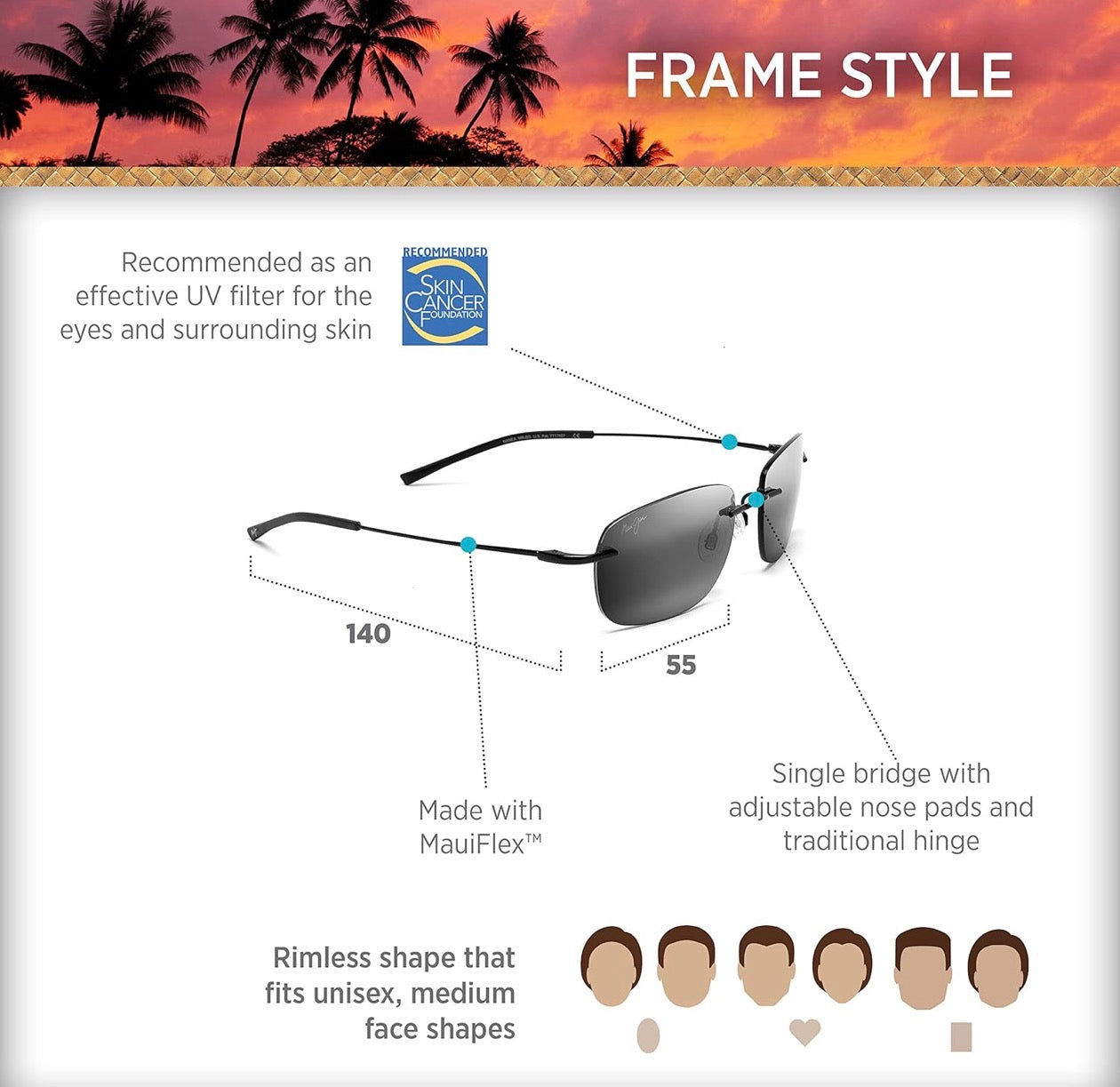 Maui Jim Mj332-02 Nanea Sunglasses