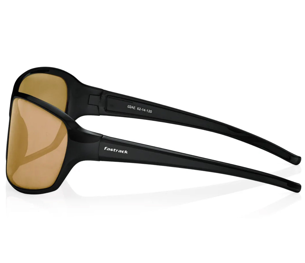 Fastrack Brown Wraparound Sunglasses for Men P222BR2V