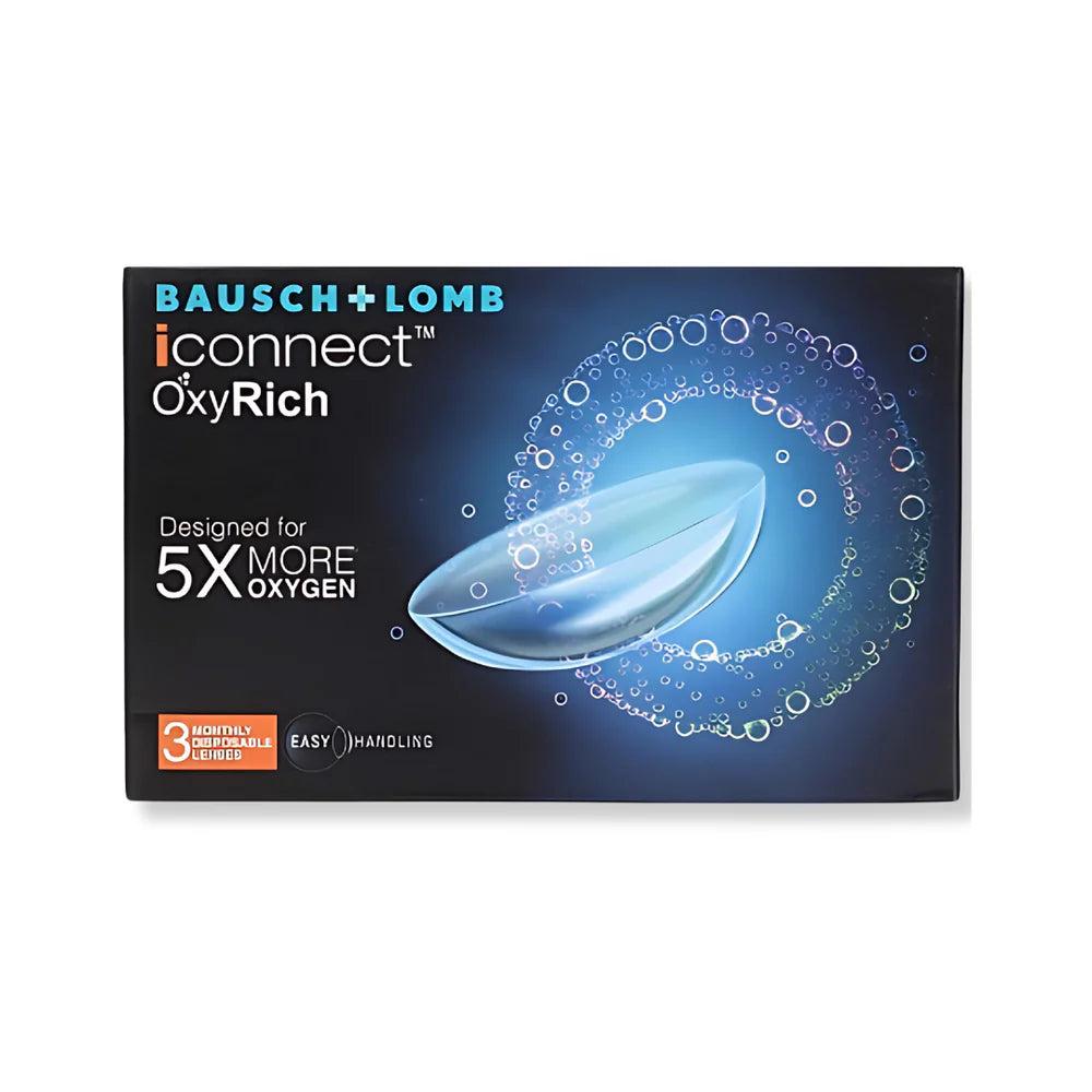 Bausch + Lomb iConnect OxyRich Spherical Only Monthly Disposable Contact Lenses (3 Lens/Box)