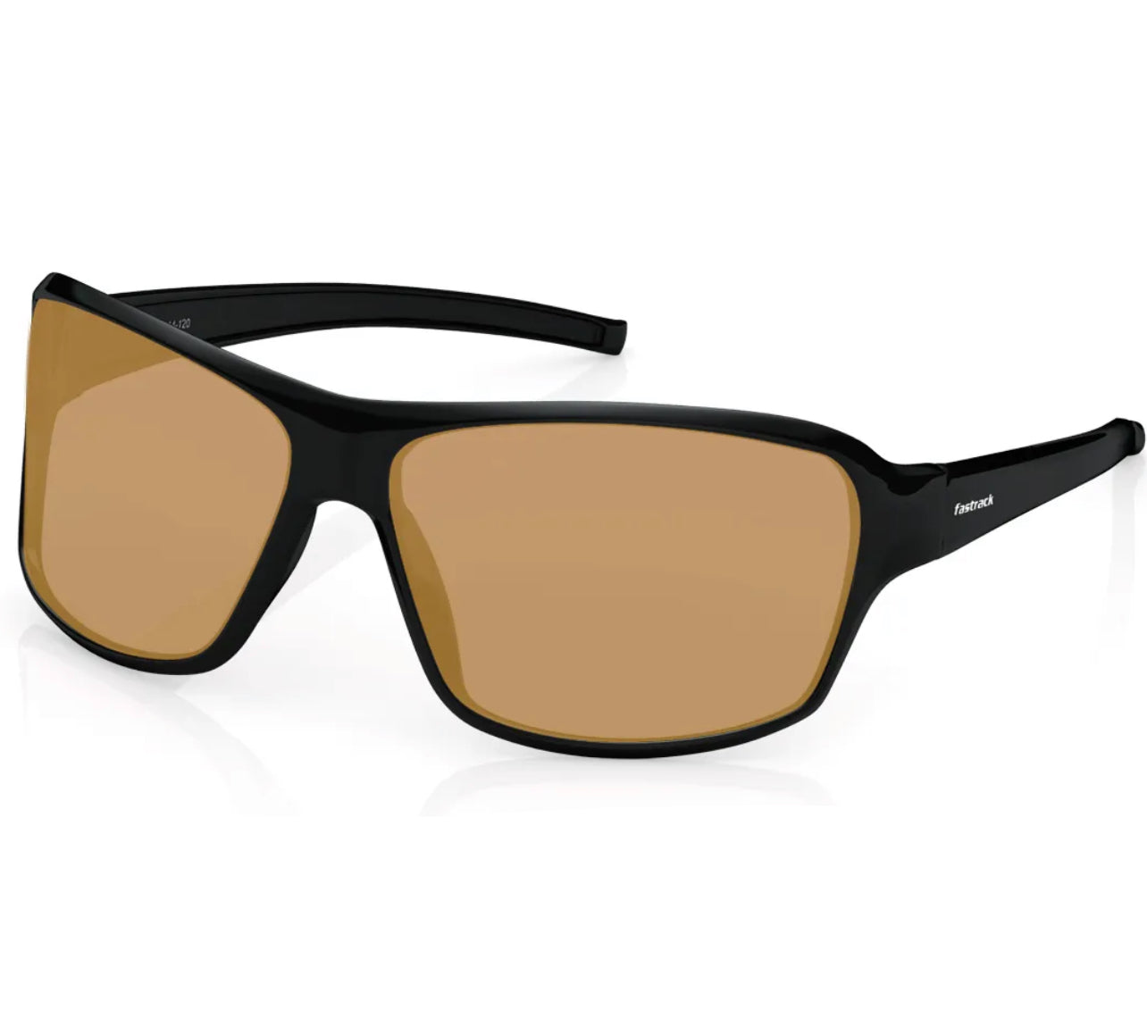 Fastrack Brown Wraparound Sunglasses for Men P222BR2V