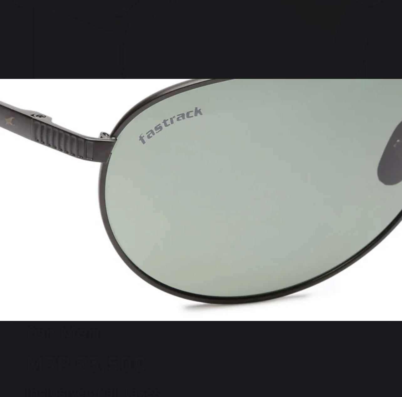 Fastrack Green Aviator Sunglasses for Men M062GR2PV