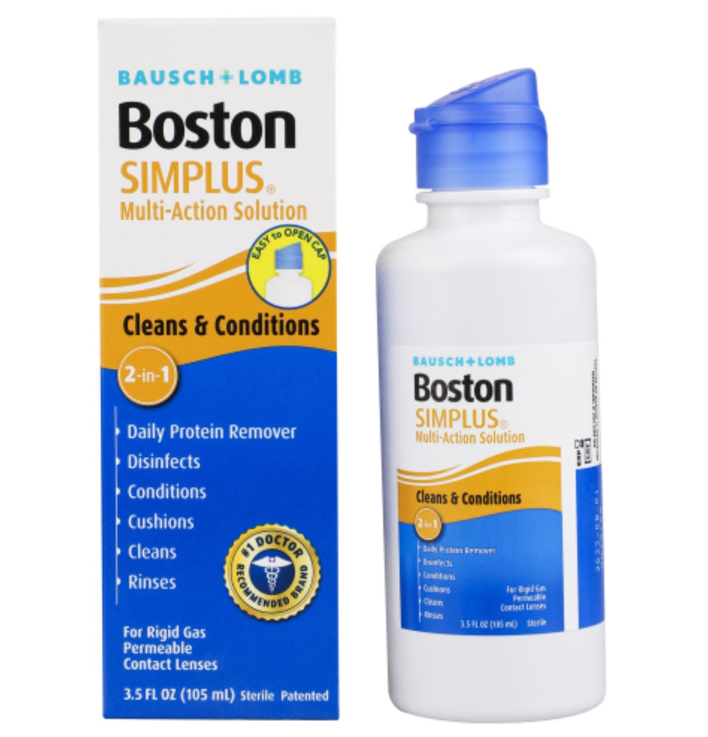 Bausch + Lomb Boston Simplus Multi-Action Contact Lens Solution 105ml [Pack Of 2]