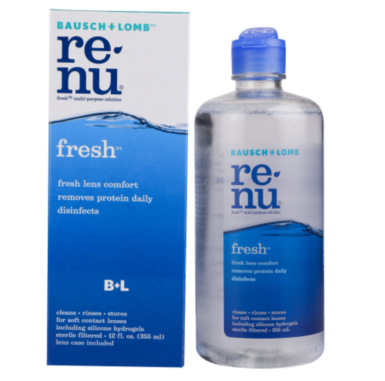 Bausch + Lomb Renu Fresh Contact Lens Solution 355ml