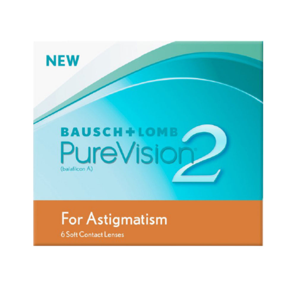 Bausch + Lomb PureVision 2 Toric Monthly Disposable Contact Lenses (6 Lens/Box)