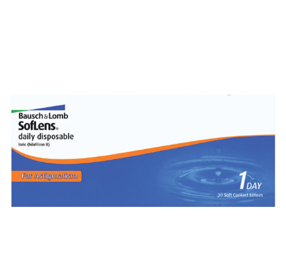 Bausch + Lomb Soflens Toric Daily Disposable Contact Lenses (30 Lens/Box)