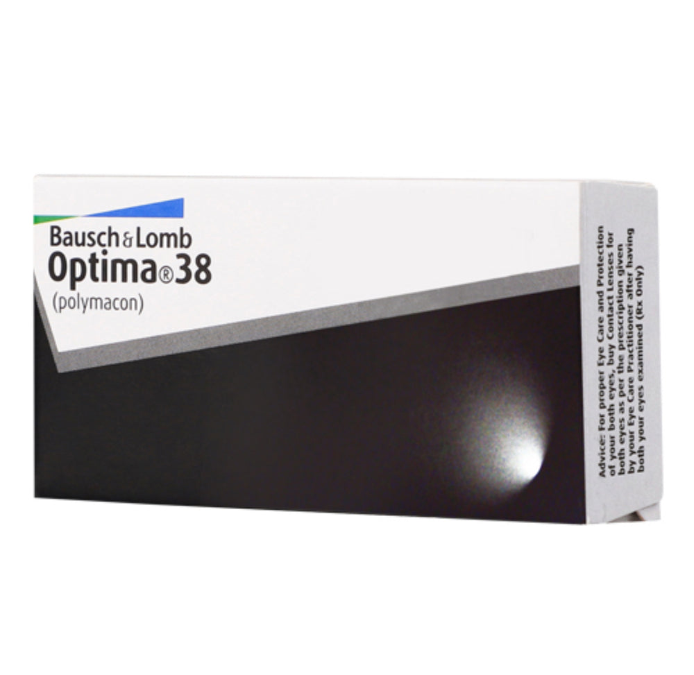 Bausch + Lomb Optima 38 Spherical Only Yearly Disposable Contact Lenses (1 Lens/Box) - Polymacon
